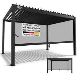 Juskys Lamellendach Tahiti 3 x 4 m inkl. Seitenwand