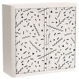 PAPERFLOW easyOffice Black & White Rollladenschrank 60420 2 Fachböden 110,0 x 41,5 x 104,0 cm