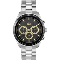 Lacoste Chronograph Quarz Uhr für Herren Kollektion Boston mit Silbernes Edelstahlarmband - 2011272