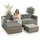 MuCoLa Polyrattan Lounge-Set 5-tlg. grau