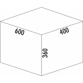 Naber Cox® Base 360 S/600-3 anthrazit, H 360mm ohne Biodeckel 8013305