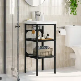 vidaXL Badezimmer Waschtischgestell 40 x 83 x 38 cm Schwarz