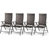Mojawo Garten Klappstuhl 54 x 64 x 106 cm grau 4 St.