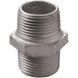 qpool24 Temperguss, Doppelnippel Nr. 280 verzinkt 1/2"
