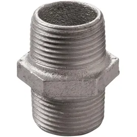 qpool24 Temperguss, Doppelnippel Nr. 280 verzinkt 1/2"