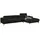 W.Schillig Ecksofa "piedroo, Designsofa mit tollem Sitzkomfort, bequem, L-Form", schwarz (schwarz z59), B:343cm H:70cm T:193cm, Longlife Xtra-Leder Z59: Glattleder mit modischer Prägung.