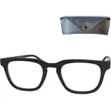 Anti Blaulicht Brille Lesebrille Dicker Rahmen Rechteckig, Gratis Etui, Kunststoff Brillengestell (Schwarz), Blaulichtfilter Brille Herren und Damen 1.0 Dioptrien - 1.0