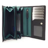 lemasi Jockey Club Geldbörse Damen schwarz petrol