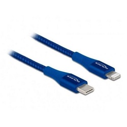 Delock Ladekabel USB Type-CTM zu LightningTM für iPhoneTM, iPadTM… Computer-Kabel, Lightning, Lightning blau