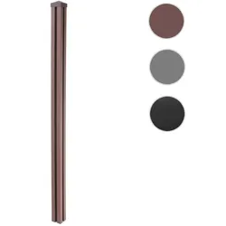 WPC-Pfosten Sarthe-WPC-Zaun, Pfeiler Pfahl, Stecksystem 1,88m ~ braun