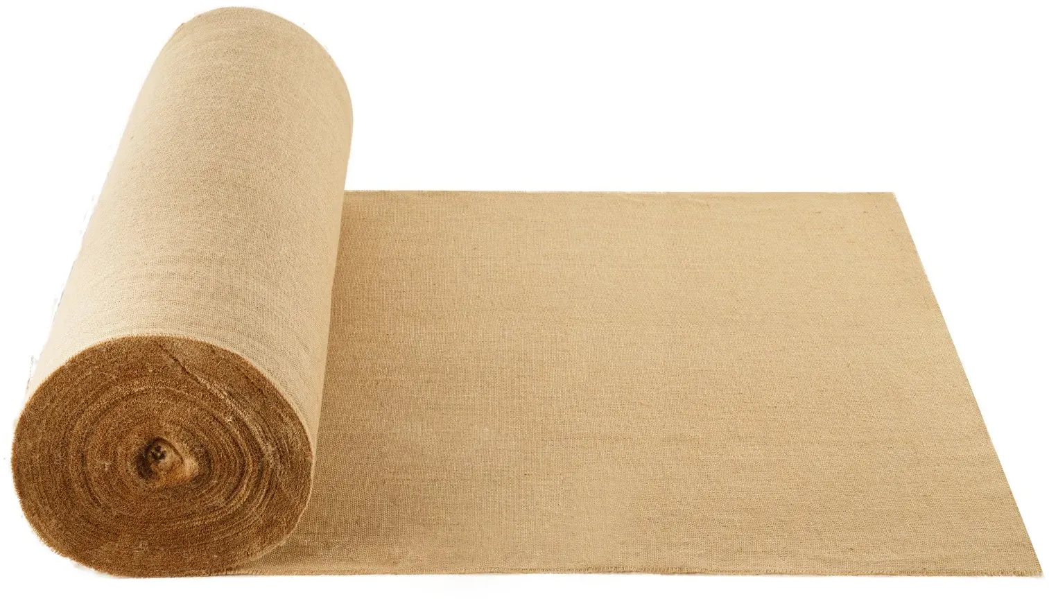 VEVOR Jute Stoff, Sackleinen-Stoffrolle, 45x45 hochdichte breite natürliche Sackleinen-Stoffrollen, 1016mmx91,4m, für Dekoration, Handwerk, Hochzeit, Gartenarbeit, Pflanzen- & Baumwinterabdeckung