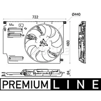 Mahle CFF 533 000P Kühlmittelkühler-/Kondensator-Lüfter PREMIUM LINE