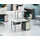 xlmoebel Eckschreibtisch beige / Grau