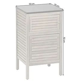 Dehner Schrank Southampton 50 x 50 x 90 cm Holz Schwarz/Hellbraun