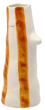 Villa Collection Vase mit Schnabel und Wimpern in Farbe amber