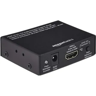Amazon Basics 4K@30Hz HDMI-zu-HDMI- und Audio-Extractor-Konverter (RCA-Stereo oder Spdif), schwarz