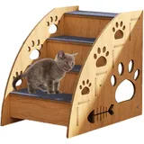 Wyttuubv Haustiertreppe für Katzen, Haustiertreppe für das Bett,Cat Steps Hunderampe für den Innenbereich | Katzentreppe aus Holz, Haustierstufen, Hundebettstufen, rutschfeste Hundetreppe für