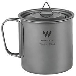 WITEBLAZE Titan Tasse mit Deckel 8000 - grau 750 ml