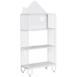 Home Deluxe Kinderregal TODO M 134 x 61 x 28 cm Metall weiß