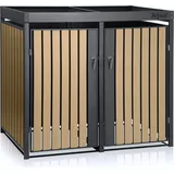 Zelsius Mülltonnenbox 132 x 80 x 124 cm anthrazit