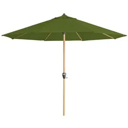 DOPPLER Kurbelschirm »Wood Ultra«, 350 cm, achteckig, Sonnenschutzfaktor: 50 - gruen