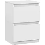 Homcom Nachttisch Weiß Holzwerkstoff, 39.6x56x32.3 cm, Schlafzimmer, Nachttische