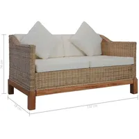 vidaXL 2-Sitzer-Sofa natur