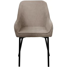 Beliani Esszimmerstuhl 2er Set LOVERNA Cord Beige