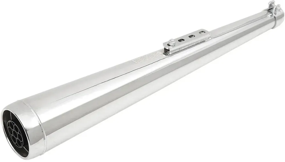 Emgo Dunstall 1-5/8 ́ ́ Nicht Homologierter Schalldämpfer - Silver - Not Homologated