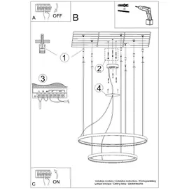 thoro Sollux RIO Integrierte LED-Hängedeckenleuchte golden TH.214