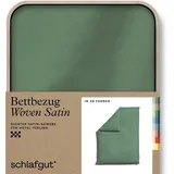 schlafgut Bettbezug Baumwolle 135 x 200 - 140 x 200 cm grün 1 St.