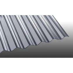 PVC Wellplatte, Glasklar, 1,2 mm - 1030 x 5000 mm Lichtplatte S 76/18 – robuste Kunststoffplatte aus PVC – Kunststoffplatte für Terrassenüberdachungen