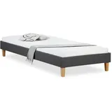 Homestyle4u Polsterbett 90 x 200 cm Grau