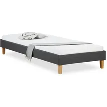 Homestyle4u Polsterbett 90 x 200 cm Grau