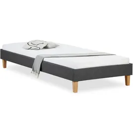 Homestyle4u Polsterbett 90 x 200 cm Grau