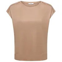 Opus T-Shirt mit geripptem Rundhalsausschnitt Modell SESTERN Hellbraun, 42