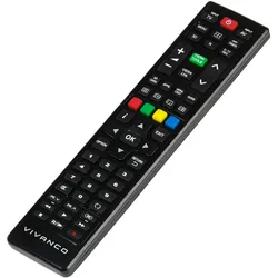 Vivanco Panasonic 2000 Universal-TV-Fernbedienung mit Netflix-Taste, Farbe schwarz