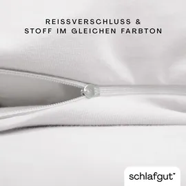 schlafgut Premium Knitted Jersey Uni Weiß 135 x 200 cm + 2 x 80 x 80 cm