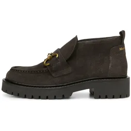Marc O'Polo "aus Veloursleder", Damen, Gr. 38, grau (schwarz graphite), Obermaterial: 100% Leder (Rind), unifarben, Schuhe Loafer