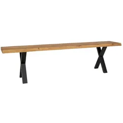 Bank Toulon Holz Beige Natur 180 cm