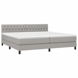 vidaXL Boxspringbett 200 x 200 cm Hellgrau