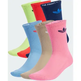 adidas Trefoil Cushion Crew Socken 6er Pack Blau 40-42