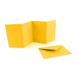 Folia Leporello-Karten mit Umschlag, 3 Stück, Farbe wählbar