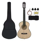 vidaXL 8-tlg. Klassische Gitarre für Kinder-Anfänger 1/2 34"