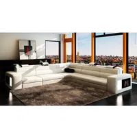 Xlmoebel Ecksofa Moderne Eckcouch in L-Form aus Leder mit stilvollem Design, 1 Teile, Hergestellt in Europa weiß