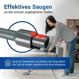 Vioks Staubsaugerrohr passend wie Dyson 967477-02 Teleskopstange für V8 SV10 Staubsauger - Silber