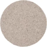 myfelt Béla Filzkugelteppich Ø 90 cm Beige