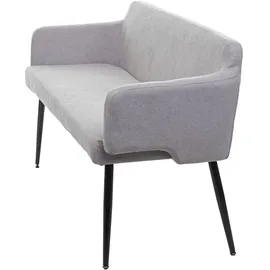 Mendler Esszimmer-Set HWC-L13, 4er-Set Stuhl+Sitzbank Esszimmergruppe Sitzgruppe Esszimmergarnitur, Stoff/Textil ~ grau