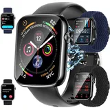 Smartwatch, Smartwatch Damen Herren, 1.83" HD Fitness Tracker Uhren für Android IOS, IP67 Wasserdicht Pulsmesser Schrittzähler Aktivitätstracker