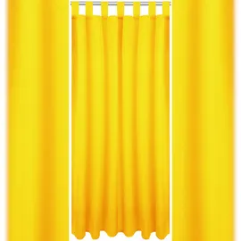 BestLivings Dekoschal Ellen Schlaufen 140x145 cm - Gelb